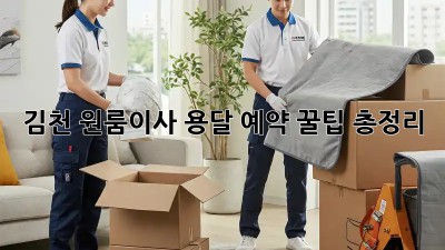 김천 원룸이사, 용달 예약 꿀팁🍯 총정리!
